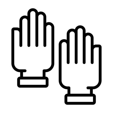 kauçuk eldiven simgesi web basit illüstrasyon