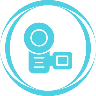 video kamera simgesi, vektör illüstrasyonu  