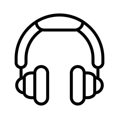 kulaklık simgesi web basit illüstrasyon
