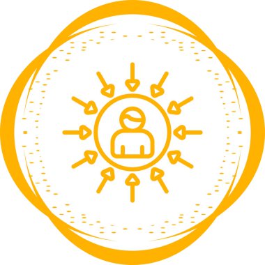 Kullanıcı merkezli tasarım simgesi, vektör illüstrasyonu