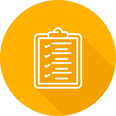 Kontrol listesi simgesinin vektör illüstrasyonu