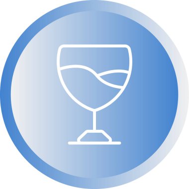 Şarap kadehi. Basit web tasarımı illüstrasyonu