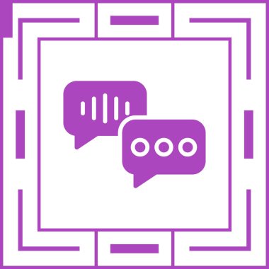 Konuşma baloncukları simgesi, vektör illüstrasyonu 