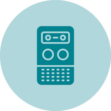 Masaüstü bilgisayar simgesi, vektör illüstrasyonu basit tasarım