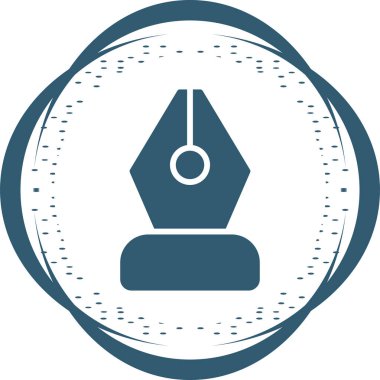 Nib kalem simgesi basit illüstrasyon