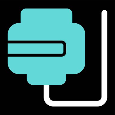 Magsafe simgesinin basit doğrusal resmi