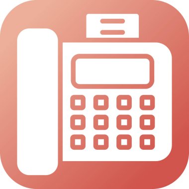 Faks Makinesi simgesi, vektör illüstrasyonu basit tasarım