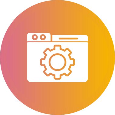 Web tarayıcı simgesi, vektör illüstrasyonu basit tasarım