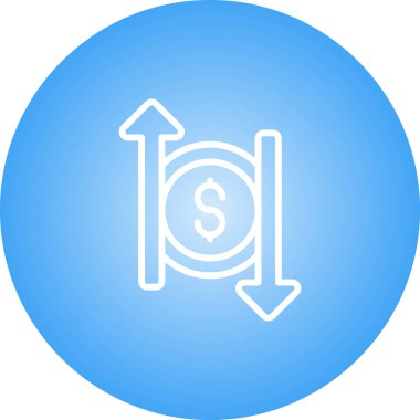 maliyet web simgesi vektör illüstrasyonu