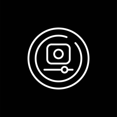 Video Kayıt Çemberi Simgesi, vektör illüstrasyonu 