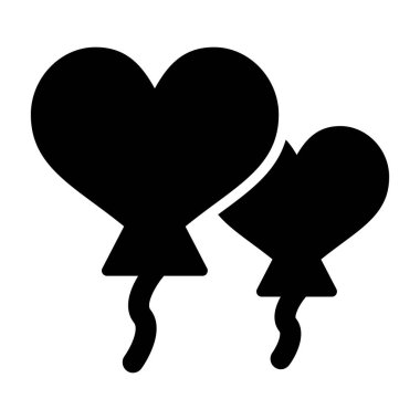 balonlar kalp şeklinde vektör illüstrasyonu 