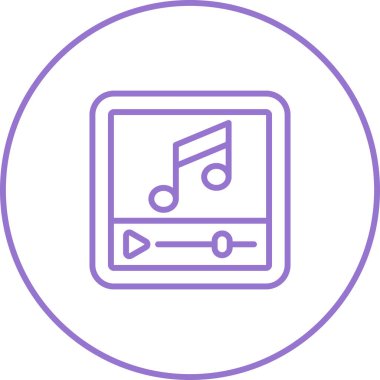  Video simgesinin vektör illüstrasyonu