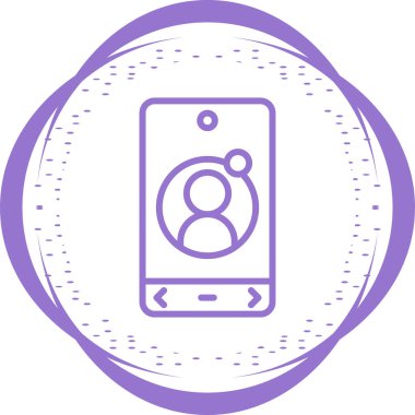 Profil. Web simgesi basit illüstrasyon