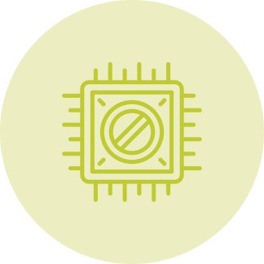 Çip web simgesi, basit vektör illüstrasyonu