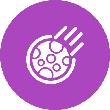 Meteor simgesi. Sosyal medya, uygulama ve web tasarımı için basit vektör sembolü.  