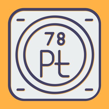 Platin kimyasal elementin web çizimi