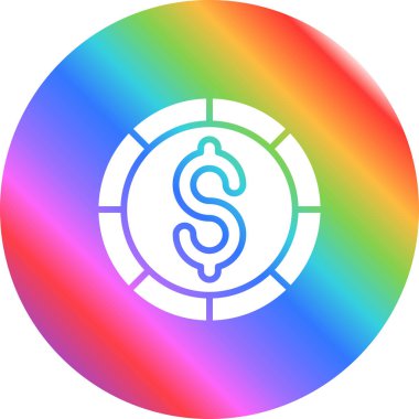 Dolar. Web simgesi basit illüstrasyon 