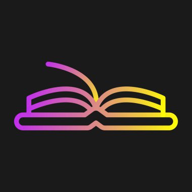 Açık kitap. Web simgesi basit illüstrasyon 