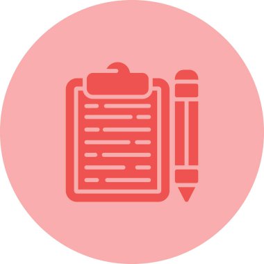 Kalem ikonlu pano. vektör illüstrasyonu 