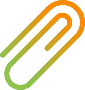 Kağıt raptiyesi düz simge, vektör illüstrasyonu 