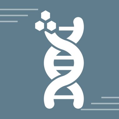 DNA yapısı simgesi. Web illüstrasyonu