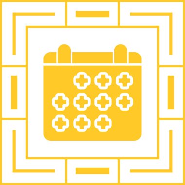  Takvim. Web simgesi vektör illüstrasyonu