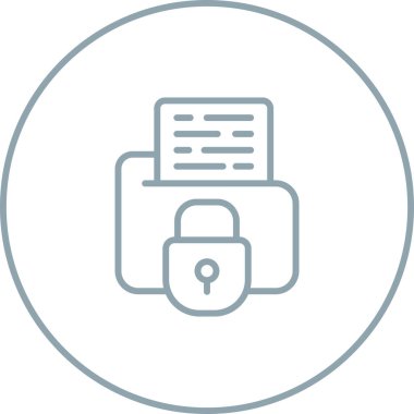 Secure Folder icon, vector illustration