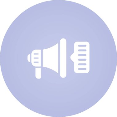 Pazarlama hoparlörü web simgesi, vektör illüstrasyonu