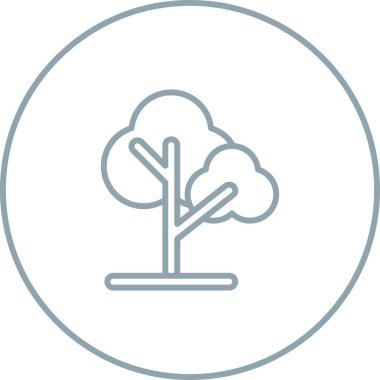 ağaç web simgesi, basit vektör illüstrasyonu 