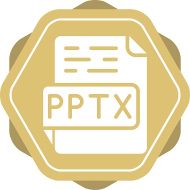 pptx dosya biçimi vektör illüstrasyonu