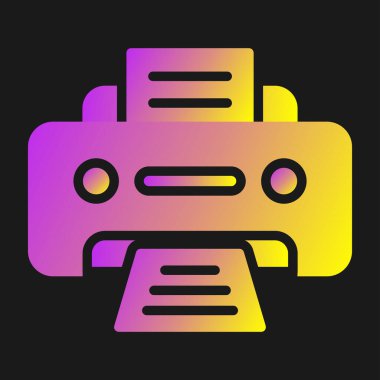 Office yazıcı simgesini, vektör çizim