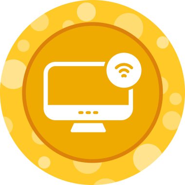 Akıllı Ekran Ağı simgesi basit illüstrasyon