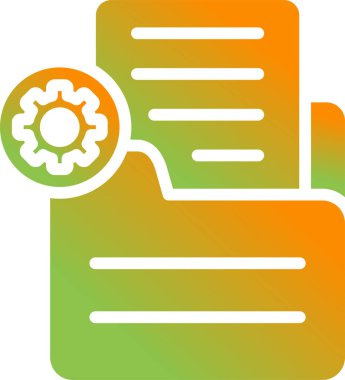 Belge Ayarları web simgesi, basit vektör illüstrasyonu