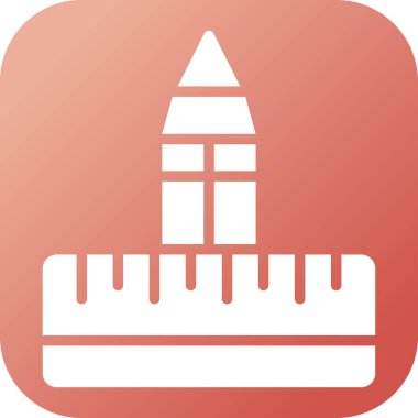 Kırtasiye simgesi, basit vektör illüstrasyonu 