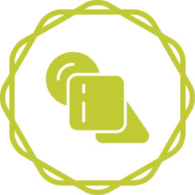 Geometrik web simgesi vektör çizimi