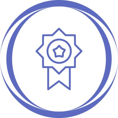 Moda düz biçimli Madalya Simgesi beyaz arkaplanda izole