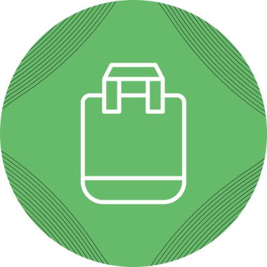 Alışveriş Torbası. Web simgesi basit illüstrasyon