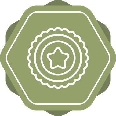 Rozet web simgesi, basit vektör illüstrasyonu