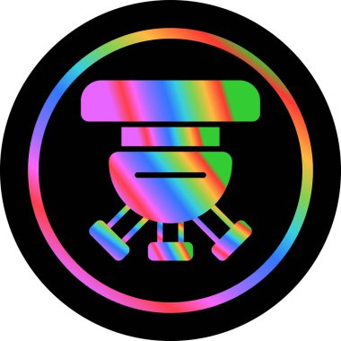 mikroskop mercek simgesi, web illüstrasyonu basit tasarım