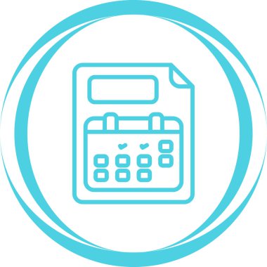 Planlayıcı Web simgesi vektör illüstrasyonu