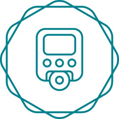 Taşınabilir DVD Oynatıcı simgesinin vektör çizimi