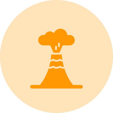 Volkan Web simgesi, vektör illüstrasyonu