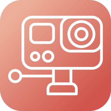 Eylem kamera simgesi, vektör çizim  