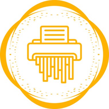 Kağıt öğütücü. Web simgesi basit tasarım              