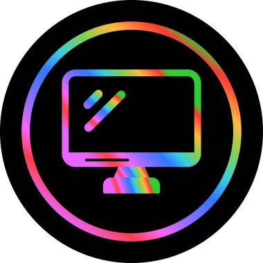 Monitör. Web simgesi basit illüstrasyon