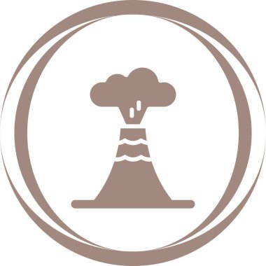 Volkan Web simgesi, vektör illüstrasyonu