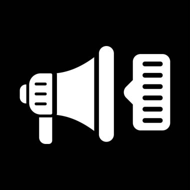 Pazarlama hoparlörü web simgesi, vektör illüstrasyonu