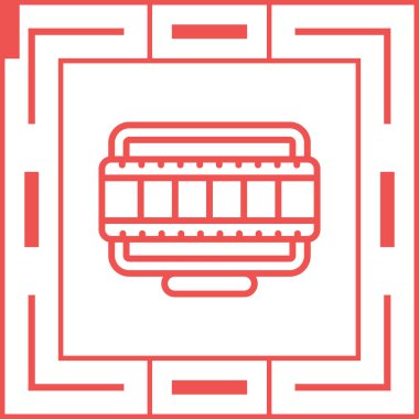 Masaüstü bilgisayar simgesi vektör çizimi 