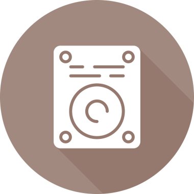 Harddrive web simgesi, basit vektör illüstrasyonu