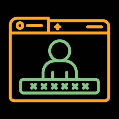 giriş simgesi vektör illüstrasyonu 